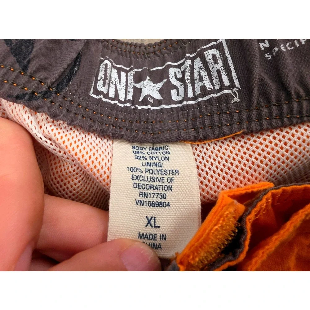 Converse One Star Mens Orange Board Shorts Swim Trunks Graphic XL